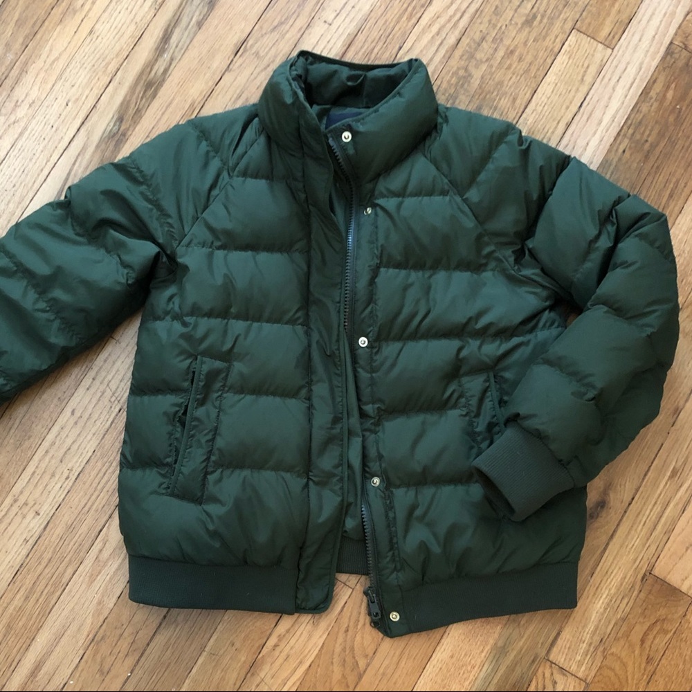 J.Crew Olive Green Puffer Jacket - M